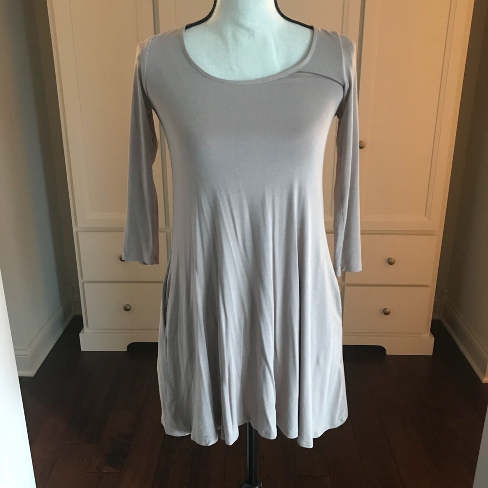 Jersey twirl dress with pockets